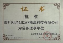 北京市新能源與可再生能源行業協會常務理事協會